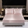 Silky Satin Comforter Set with Sheet Set, Ruffle Pinch Pleat Bedding, Luxury Soft Hotel Satin Quilt Set with Cushion Cover - 2 of 4