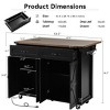 Rolling Kitchen Island Cabinet with Outlet,2 Drawers & 4 Doors, Mobile Storage Cart with Wheels for Kitchen or Dining Room – The Pop Home - 4 of 4