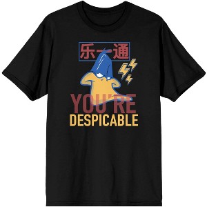 Looney Tunes Classic Cartoon Character Daffy Duck Mens Black Graphic Tee - 1 of 3