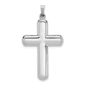 Black Bow Jewelry 14k Yellow or White Gold Polished Latin Cross Pendant, 21 x 39mm - 1 of 4