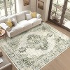 Acekool Washable Vintage Area Rug – Soft Low Pile, Non-Slip, Boho Farmhouse Style for Bedroom & Living Room - 2 of 4