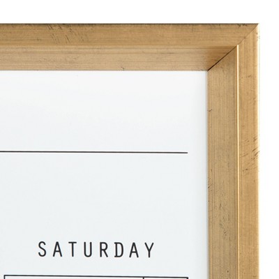 Gold Framed Magnetic Dry Erase Monthly Calendar