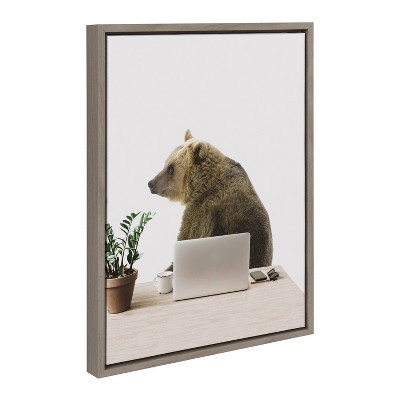 Bernie the Bear Fun Animal Canvas Wall Art