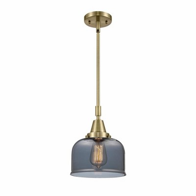 Bell - 1 Light Stem Hung Mini Pendant In Industrial Style-11.13 Inches Tall and 8 Inches Wide