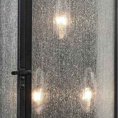 Dark Weathered Zinc 24" Outdoor Wall Lantern with Clear Seeded Glass