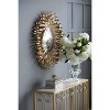 VYNXARIA 27"Sunburst Design Wall Mirror Decorative Golden Finish for Entryway, Modern Living room - 2 of 4