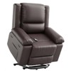 Oversized Electric Power Lift Recliner Chair w/ Heat & Massage - PU Leather Recliner for Elderly & Mobility Impaired - Adjustable Back and Legs - 3 of 4