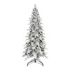 NAYSAYE Christmas Tree Stand 7.5FT Tree 1845 Tips Hinged with Metal Stand for Christmas Decorations, White and Green, 49"*90"*22.44" - 2 of 4