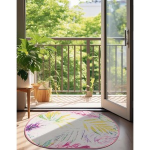 Jill Zarin Caribbean Outdoor Aruba Floral and Botanical Washable Flatweave Woven Area Rug - 1 of 4
