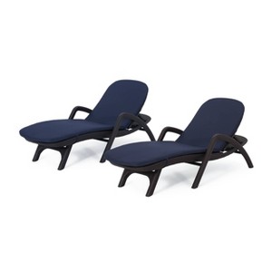 Waverly Patio Faux Wicker Chaise Lounge - Christopher Knight Home: With Cushions, Iron Hardware, Polypropylene Frame - 1 of 4