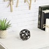 Cheung's Oleta Cast Iron Abstract Natural Finish Orb - Small - 3 of 4
