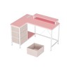 ODK L Shaped Computer Desk with Drawers Shelves Corner Gaming Desk Home Office Workstation Modern Ergonomic Design - 3 of 4