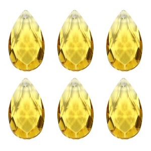 Unique Bargains Crystal Pendants Teardrop Beads for DIY Lamp Arts Crafts Decoration 6 Pcs - 1 of 4