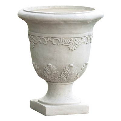 Maggift Outdoor Planters with Special Design, Novely Flower Planter Pot for Garden, Courtyard, Patio, White，16.75"*16.75"*20.25"