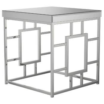 Dafina Square End Table with Mirrored Top Chrome - Coaster