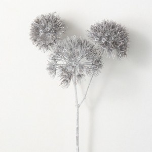 31.5"H Sullivans Triple Dusty Charcoal Allium, White - 1 of 2