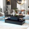 Coffee Table Cocktail Table Modern Industrial Design with LED lighting, 16 colors with a remote control - 2 of 4