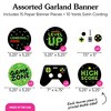 Big Dot of Happiness Game Zone Garland Banner Pixel Video Game Party or Birthday Party Backdrop 30 Ft of Cord 15 Double Sided Paper Controller Shapes - 4 of 4