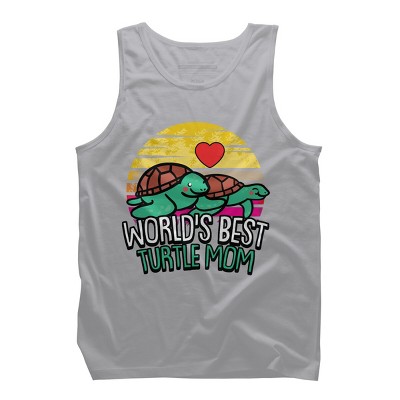 Men's Design By Humans World's Best Turtle Mom Retro Stripes By animalshop Tank Top