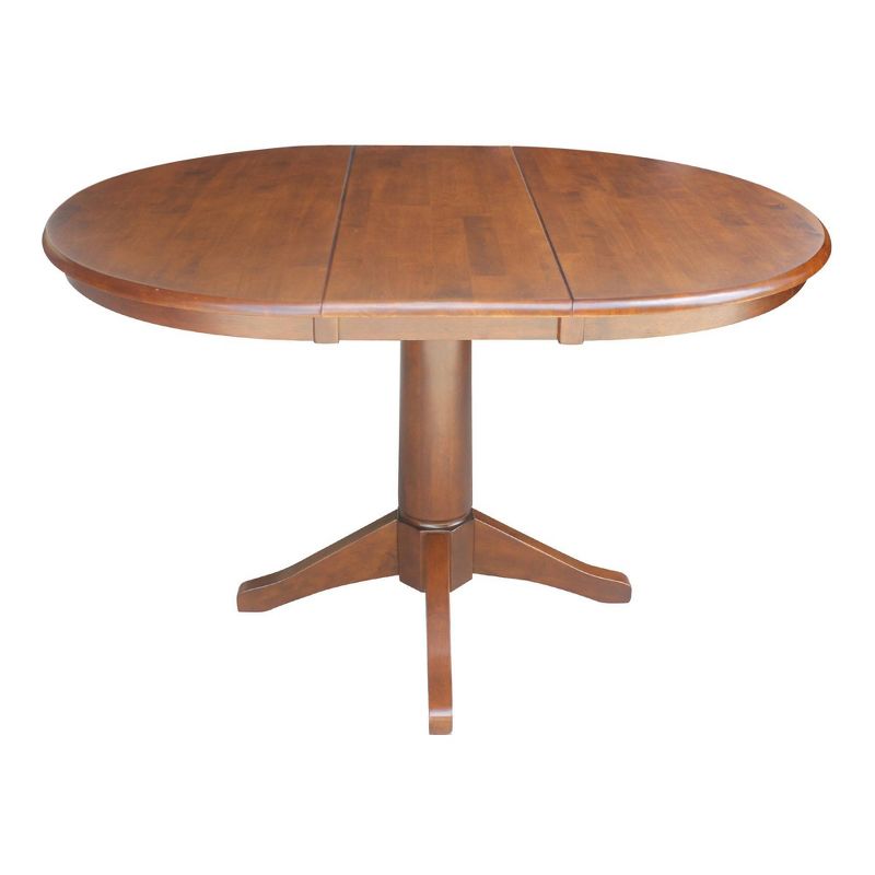 36" Magnolia Round Top Dining Table with 12" Leaf - International Concepts, 1 of 7