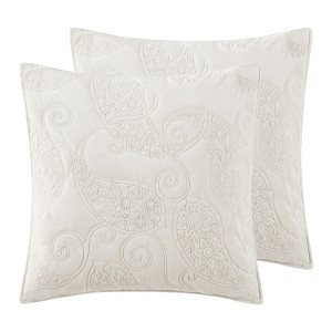 Cream Velvet Euro Sham - Set of 2 - Levtex Home - 1 of 3