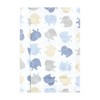 Hudson Baby Infant Boys Cotton Flannel Burp Cloths 4pk, Multi Color Boy Elephant, One Size - 3 of 4