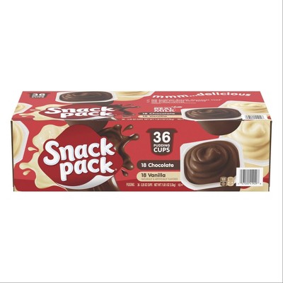 Snack Pack Pudding Chocolate & Vanilla - 3.25oz / 36pk