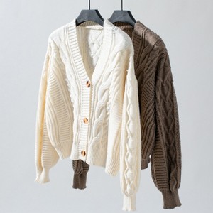 Womens Sweater Cardigan Long Sleeve Open Front Button Down Casual Fall Coat Dressy Short Cardigans - 1 of 4
