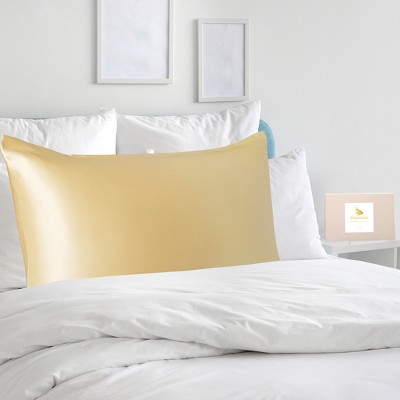 1 Pc King Silk for Hair and Skin Pillowcase Gold - PiccoCasa