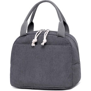 Lunch Bag for Women Men Cute Corduroy Lunch Tote Bags Reusable Insulated Lunch Box Large Capacity Reusable Insulated Cooler for Work Picnic or School - 1 of 4