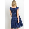 Hello Miz Women's Floral Lace Maternity Dress with Ribbon - 3 of 4