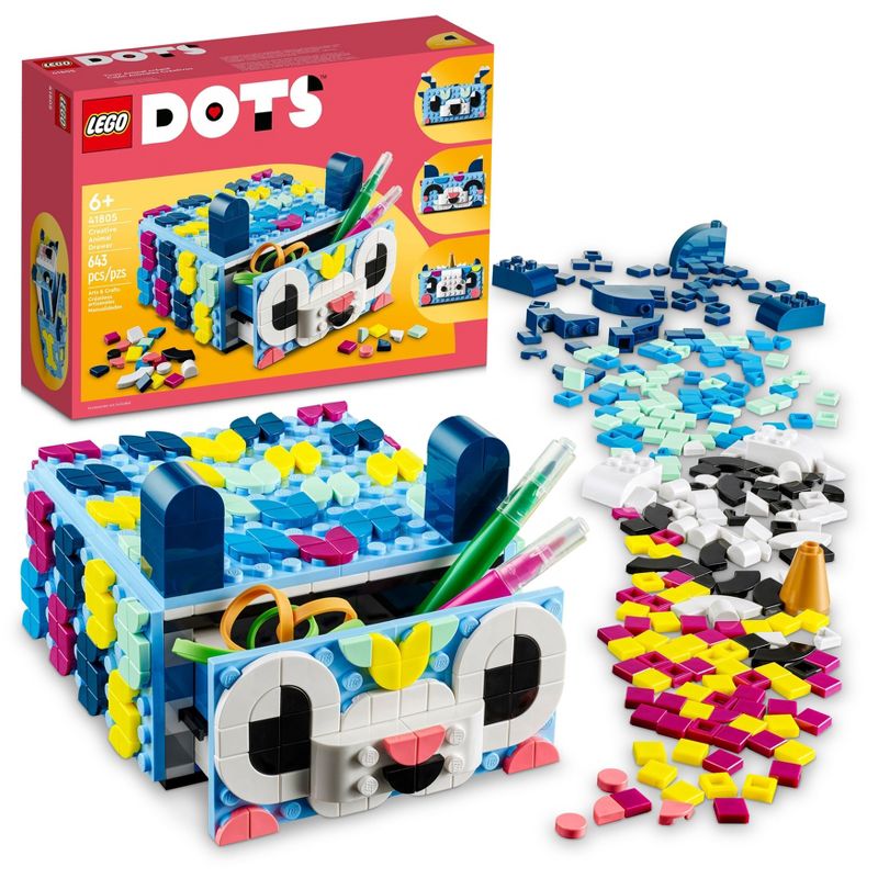 LEGO DOTS Creative Animal Drawer Toy Craft Mosaic Kit 41805, 1 of 7