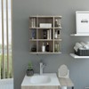 SEVOBAL Bathroom Storage Cabinets Medicine Cabinet with Mirror, 9-Tier Organizer, 6 Open Shelves, 3 Shelves for Bathroom, Beige, 27.6"*18.9"*6.3" - 2 of 4