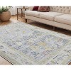 Ivory Blue And Green Floral Area Rug - 2 of 4