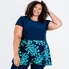 Calypsa Women's Short Sleeve Vintage UPF 50+ Swim Dress - 4 of 4