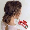 Unique Bargains Christmas Hair Clips Square Fishbone Pine 3.35"x1.77"x1.57" Red Green 5 Pcs - 4 of 4