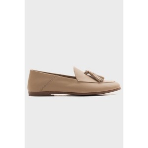 Mona - Cream Beige Soft Leather Tassel Loafers (Women)  | Forever & Always Shoes - 1 of 4