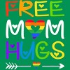 Adult Design By Humans Rainbow Free Mom Hugs Pride Arrow By Avocato T-Shirt - 2 of 2