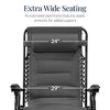 Best Choice Products Oversized Padded Zero Gravity Chair, Folding Outdoor Patio Recliner w/ Side Tray - 3 of 4