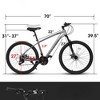 Infurnic Bicycles Mountain Bike 21 Speed, Aluminum Frame Disc Brake, Mountain biking for both men and women, Grey, 70*27*39.5 - 2 of 4