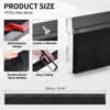 Unique Bargains Aluminum Nylon Door Brush Bottom Sweeps 35.46" x 5.04" Black 1 Pc - 2 of 4