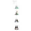 No-Drill Corner Shower Tension Pole Caddy, Rust-Resistant Bathroom Storage Rack: 4 Adjustable Shelves, Rubber Feet, 102"-122" Height - 4 of 4