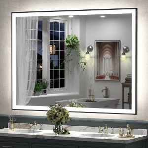 Apmir Super Bright Front & Back LED Lighted Anti-Fog Aluminum Alloy Framed Tempered Glass Bathroom/Vanity Mirror with ETL & 3-Year Warranty - 1 of 4