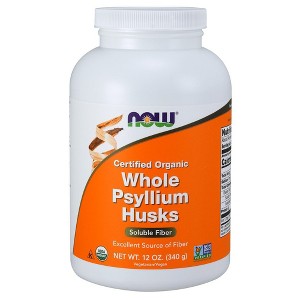 Organic Psyllium Husk Whole by Now Foods  -  12 oz Bulk - 1 of 2