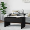 vidaXL Coffee Table Black 31.5"x19.9"x16.3" Engineered Wood - 2 of 4