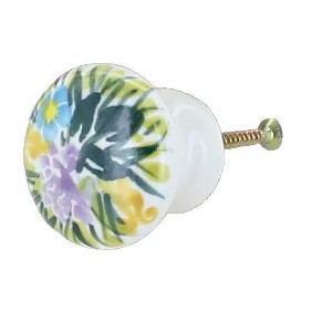 Blue Rose Polish Pottery 67A WR Unikat Drawer Pull - 1 of 1