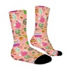 Colorful Tea Time Women Printed Crew Socks Funny Funky Socks Soft Polyester Novelty Gifts for Artists Men - 3 of 4