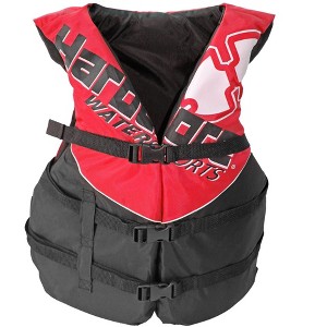 Hardcore Coast Guard type III PFD for youth child teen adult; Life vest flotation device; life jacket paddle vest - 1 of 4