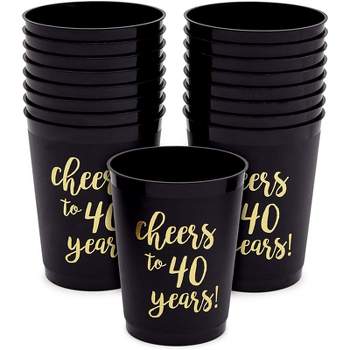 Video Game Party Cups for Kids Birthday (16 oz, Black, 16 Pack