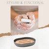 Evideco French Home Goods Versatile Soap Dish with Bamboo Tray - Bathroom Organizer for Stylish and Functional Storage - 4 of 4